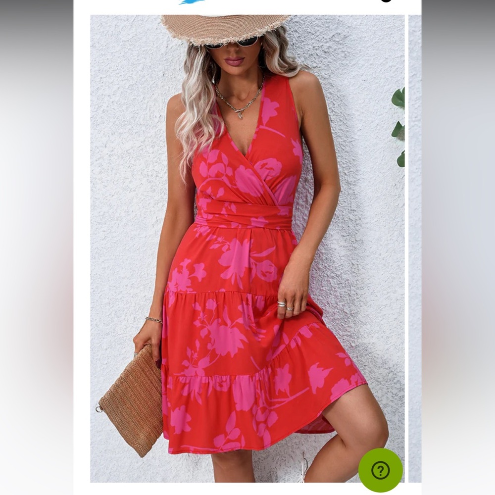 NWT Tie Waist V-neck dress